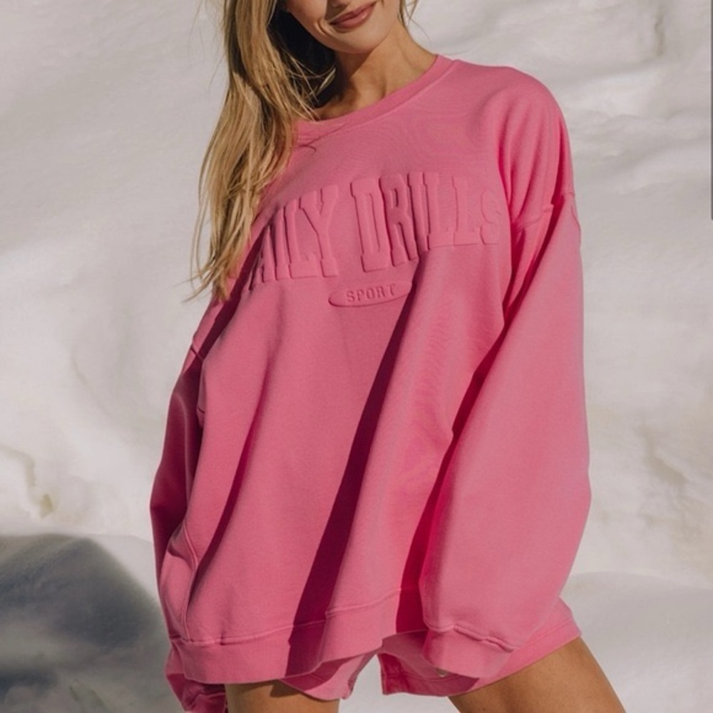 Daily Drills Pink Monochrome Sweatshirt